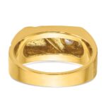 14k with Black Rhodium IBGoodman Men's Polished and Satin 1/4 carat Diamond Complete Ring - Image 7