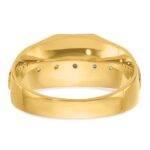 IBGoodman 14k with White Rhodium Men's Polished and Satin 5-Stone 1/2 Carat AA Quality Diamond Ring - Image 7