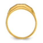 IBGoodman 14k with White Rhodium Men's Polished and Satin 5-Stone 1/4 Carat AA Quality Diamond Ring - Image 2