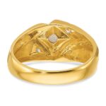 14k with White Rhodium IBGoodman Men's Satin 1/5 carat Diamond Complete Ring - Image 7