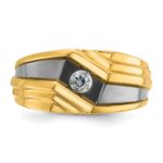 14k IBGoodman Men's Polished and Grooved Ring Mounting - Image 6