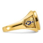 IBGoodman 10k Men's Polished and Textured Blue Lodge Master Masonic Ring Mounting - Image 9