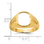 IBGoodman 10k Men's Polished and Textured Blue Lodge Master Masonic Ring Mounting - Image 4