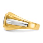 10k Two-tone IBGoodman Men's Onyx Complete Ring - Image 5