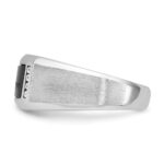 14k White Gold IBGoodman Men's Satin Onyx and 1/15 carat Diamond Complete Ring - Image 5