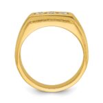 IBGoodman 14k 3/4 carat Lab Grown Diamond VS/SI+ G+ Complete Polished and Satin Men's Ring - Image 2