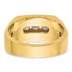IBGoodman 14k 3/4 carat Lab Grown Diamond VS/SI+ G+ Complete Polished and Satin Men's Ring - Image 5