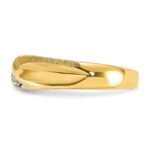 IBGoodman 14k 1/10 carat Lab Grown Diamond VS/SI+ G+ Complete Polished and Satin Men's Ring - Image 3