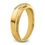 IBGoodman 14k 1/10 carat Lab Grown Diamond VS/SI+ G+ Complete Polished and Satin Men's Ring - Image 6
