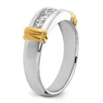 IBGoodman 14k Two-tone Five Stone Polished Men's Ring Mounting - Image 8
