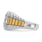 IBGoodman 14k Two Tone 1 carat Lab Grown Diamond VS/SI+ G+ Complete Men's Polished and Satin Cluster Ring - Image 3
