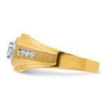 14k IBGoodman Men's Polished and Satin 1/3 carat Diamond Complete Ring - Image 5
