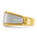 IBGoodman 14k Two-tone 1 carat Lab Grown Diamond VS/SI+ G+ Complete Polished and Satin Men's Ring - Image 3