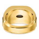14k Two-tone IBGoodman Men's Polished and Satin Diamond Ring Mounting - Image 7