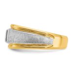 IBGoodman 14k Two-tone 1/4 carat Lab Grown Diamond VS/SI+ G+ Complete Polished and Satin Men's Ring - Image 3