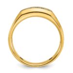 IBGoodman 10k with Black Rhodium Men's Polished Satin and Grooved 1/4 Carat A Quality Diamond 5-Stone Ring - Image 2