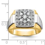 IBGoodman 10k Two-tone Men's Polished and Satin 1/2 Carat A Quality Diamond Ring - Image 3
