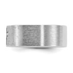 IBGoodman 14k White Gold Men's Satin 1/20 Carat AA Quality Diamond Cross Ring - Image 5