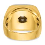 IBGoodman 14k Two Tone 1 3/4 carat Lab Grown Diamond VS/SI+ G+ Complete Men's Polished and Satin Cluster Ring - Image 5