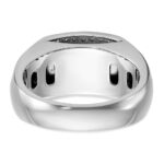 IBGoodman 10k White Gold Men's Polished and Cut-Out Ring Mounting - Image 7