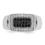 IBGoodman 14k White Gold Men's Polished and Cut-Out Rectangle Ring Mounting - Image 5