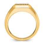 IBGoodman 10k Men's Polished and Satin 1 Carat A Quality Diamond Square Cluster Ring - Image 2