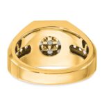 IBGoodman 10k Men's Polished and Satin 1 Carat A Quality Diamond Square Cluster Ring - Image 7
