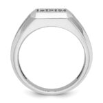 IBGoodman 14k White Gold 1 carat Lab Grown Diamond VS/SI+ G+ Complete Square Cluster Men's Ring - Image 2