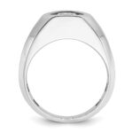 IBGoodman 14k White Gold 1 1/5 carat Lab Grown Diamond VS/SI+ G+ Complete Polished and Satin Men's Ring - Image 2