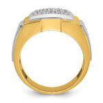 IBGoodman 10k Men's Polished and Satin Cluster Ring Mounting - Image 2