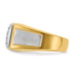 IBGoodman 10k Men's Polished and Satin Cluster Ring Mounting - Image 5
