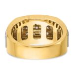 IBGoodman 14k with White Rhodium 1/2 carat Lab Grown Diamond VS/SI+ G+ Complete Polished and Satin Cluster Ring - Image 5