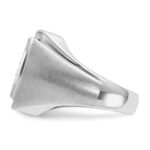 IBGoodman 14k White Gold Men's Polished and Satin 1 1/3 Carat AA Quality Diamond Cluster Ring - Image 5