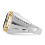 IBGoodman 10k Two-tone Men's Polished 3/4 Carat A Quality Black and White Diamond Square Cluster Ring - Image 5