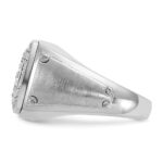 IBGoodman 14k White Gold 1 carat Lab Grown Diamond VS/SI+ G+ Complete Men's Polished and Satin Cluster Ring - Image 3