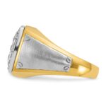 IBGoodman 14k Two Tone 1 carat Lab Grown Diamond VS/SI+ G+ Complete Men's Polished and Satin Cluster Ring - Image 3