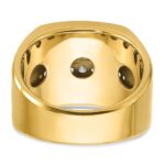 IBGoodman 14k with White Rhodium 1 5/8 carat Lab Grown Diamond VS/SI+ G+ Complete Four Row Men's Ring - Image 5