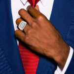IBGoodman 14k Two-tone Men's Polished 2 1/3 Carat AA Quality Diamond Square Cluster Ring - Image 4
