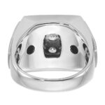 IBGoodman 14k Two-tone Men's Polished 2 1/3 Carat AA Quality Diamond Square Cluster Ring - Image 7