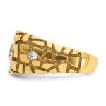 IBGoodman 14k Two Tone 1 carat Lab Grown Diamond VS/SI+ G+ Complete Men's Nugget Ring - Image 4