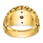 IBGoodman 14k Two Tone 1 carat Lab Grown Diamond VS/SI+ G+ Complete Men's Nugget Ring - Image 6