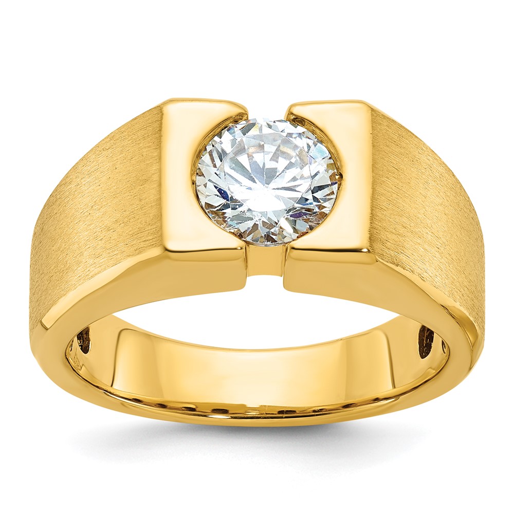 B59311-4Y.jpg 14k IBGoodman Men's Polished and Satin Diamond Ring Mounting - Image 1