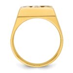 IBGoodman 14k Men's Polished 3-Stone 1 Carat AA Quality Diamond Ring - Image 2