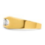 IBGoodman 14k Men's Polished 3-Stone 1 Carat AA Quality Diamond Ring - Image 5