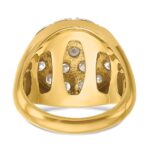 IBGoodman 14k Two-Tone 3 carat Lab Grown Diamond VS/SI+ G+ Complete Men's Cluster Ring - Image 5