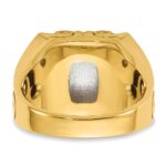 14k Two-Tone Engravable Square Signet ring - Image 5