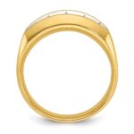 IBGoodman 14k Men's Polished and Satin 5-Stone 1 Carat AA Quality Diamond Ring - Image 2