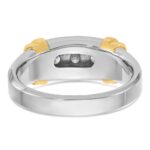 IBGoodman 14k Two-tone Men's Polished 3-Stone 1/2 Carat AA Quality Diamond Ring - Image 7