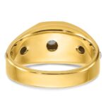 14k Two-tone IBGoodman Men's Polished and Satin 3/8 carat Diamond Complete Ring - Image 6