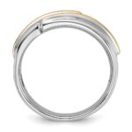 IBGoodman 14k Two-tone Men's Polished 5-Stone 1/6 Carat AA Quality Diamond Ring - Image 2